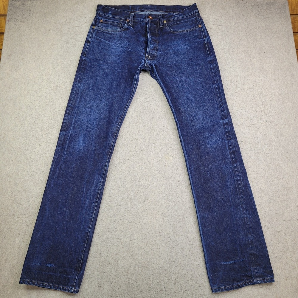 Schaeffer's Garment Hotel Selvedge Jeans Indigo Straight Leg Made In USA 35x34